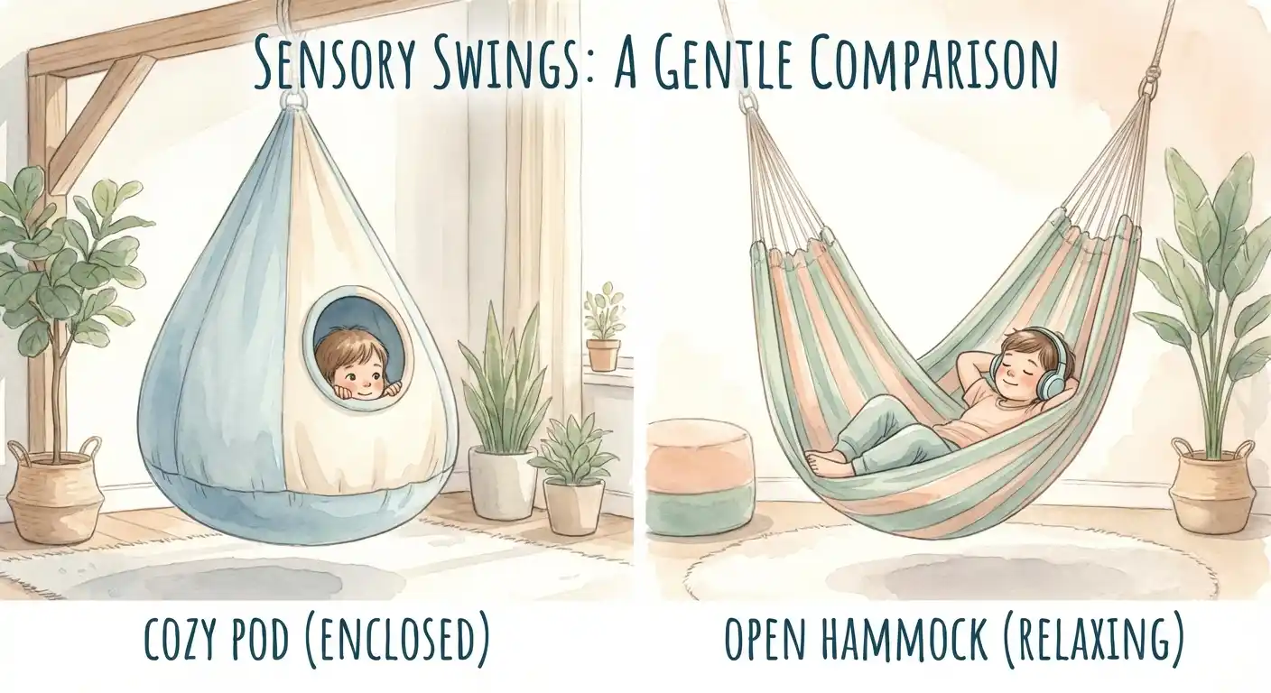 Comparison of pod swing and hammock swing styles for sensory therapy