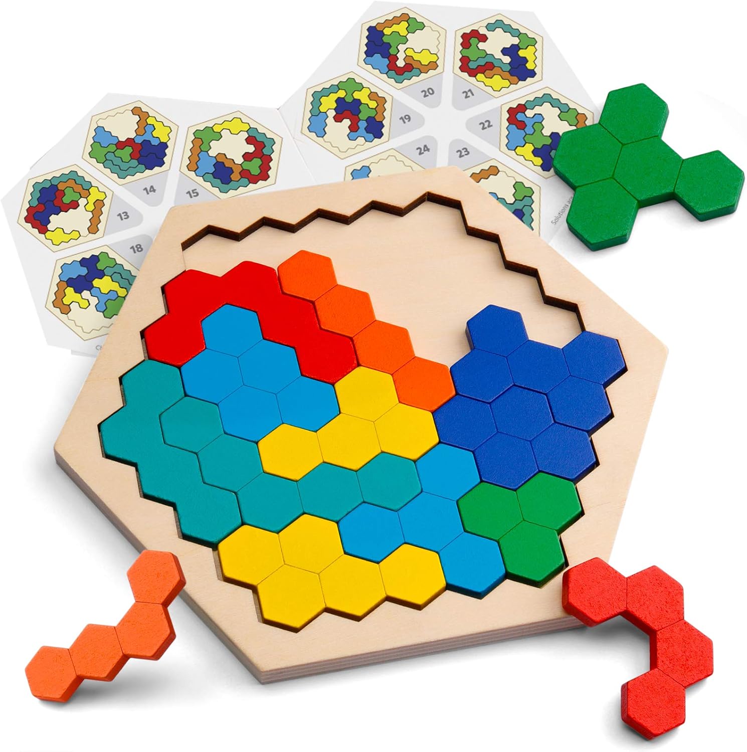 Coogam Wooden Hexagon Puzzle